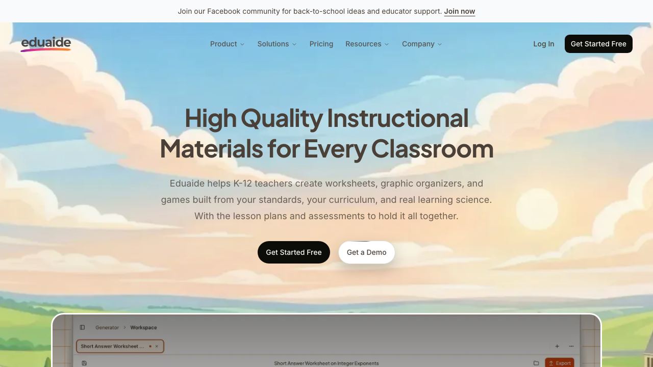 Eduaide.Ai 网站截图