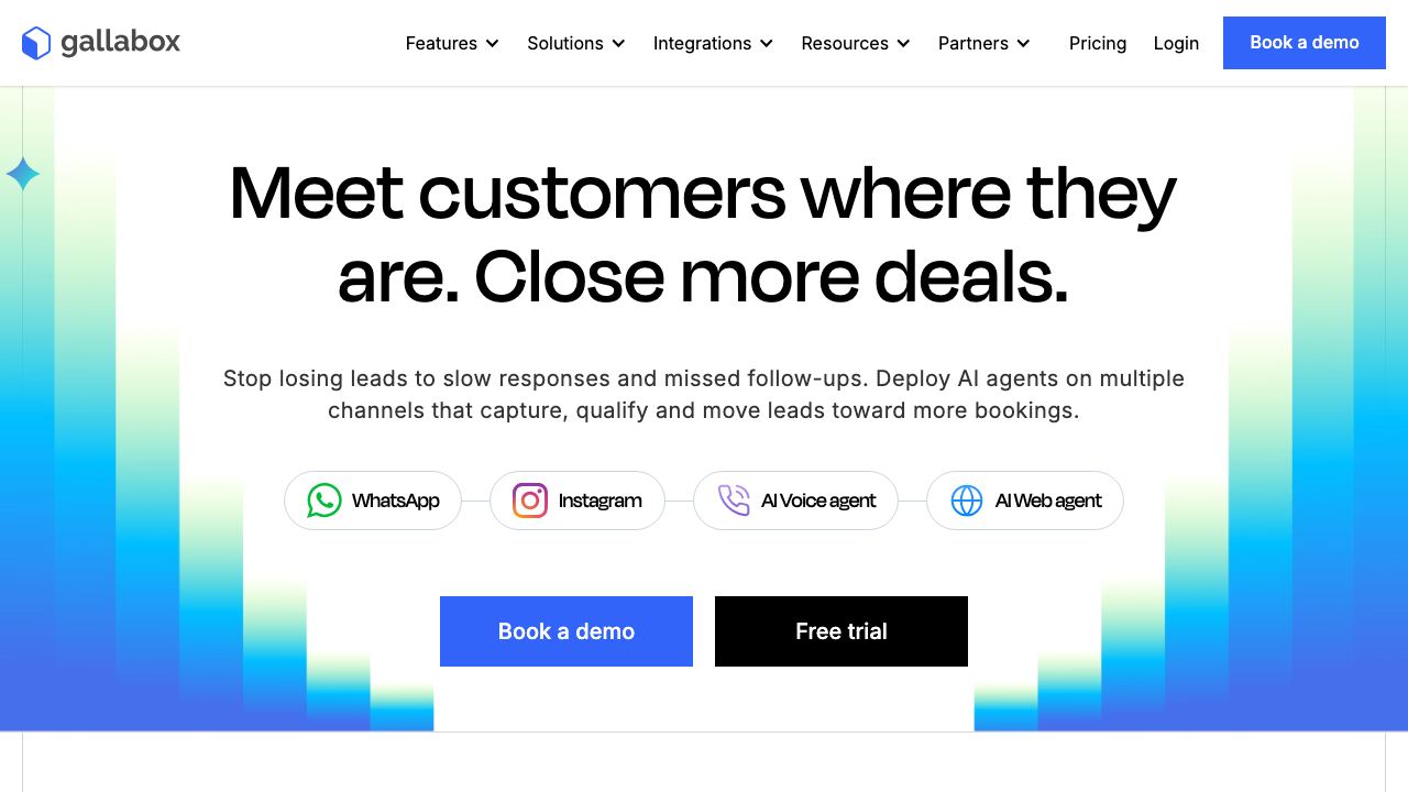 Gallabox website screenshot