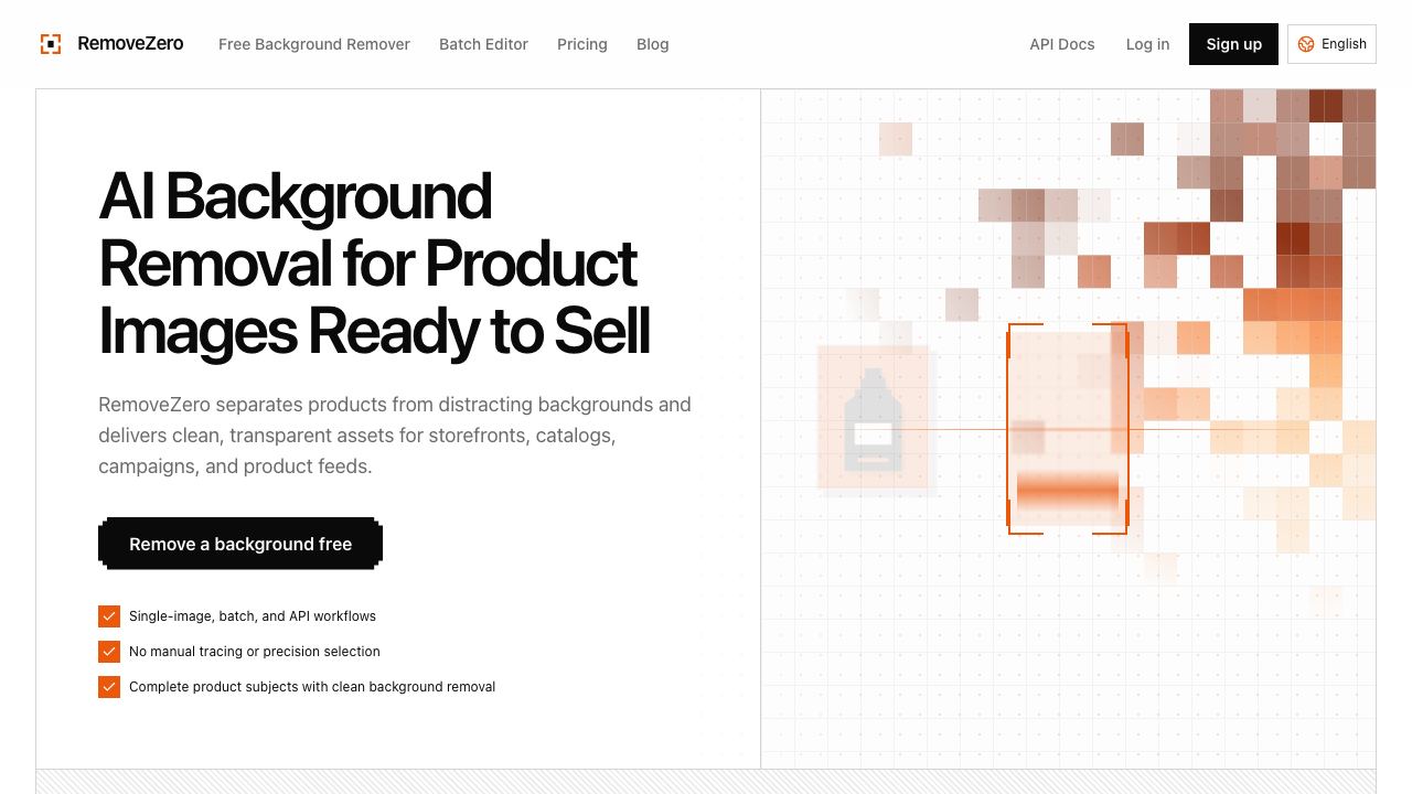 RemoveZero website screenshot