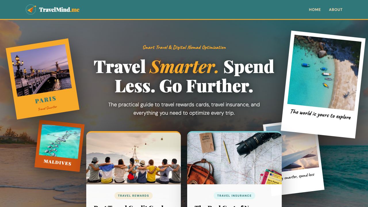 TravelMind website screenshot