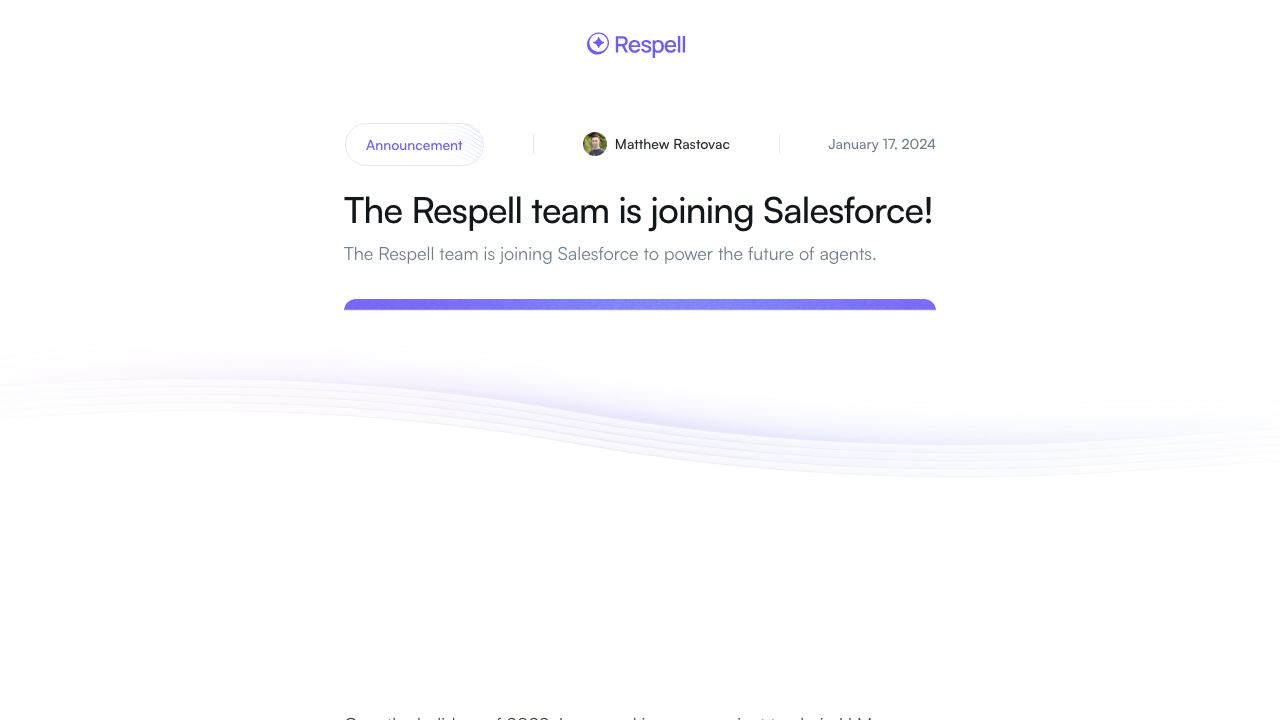 Respell website screenshot