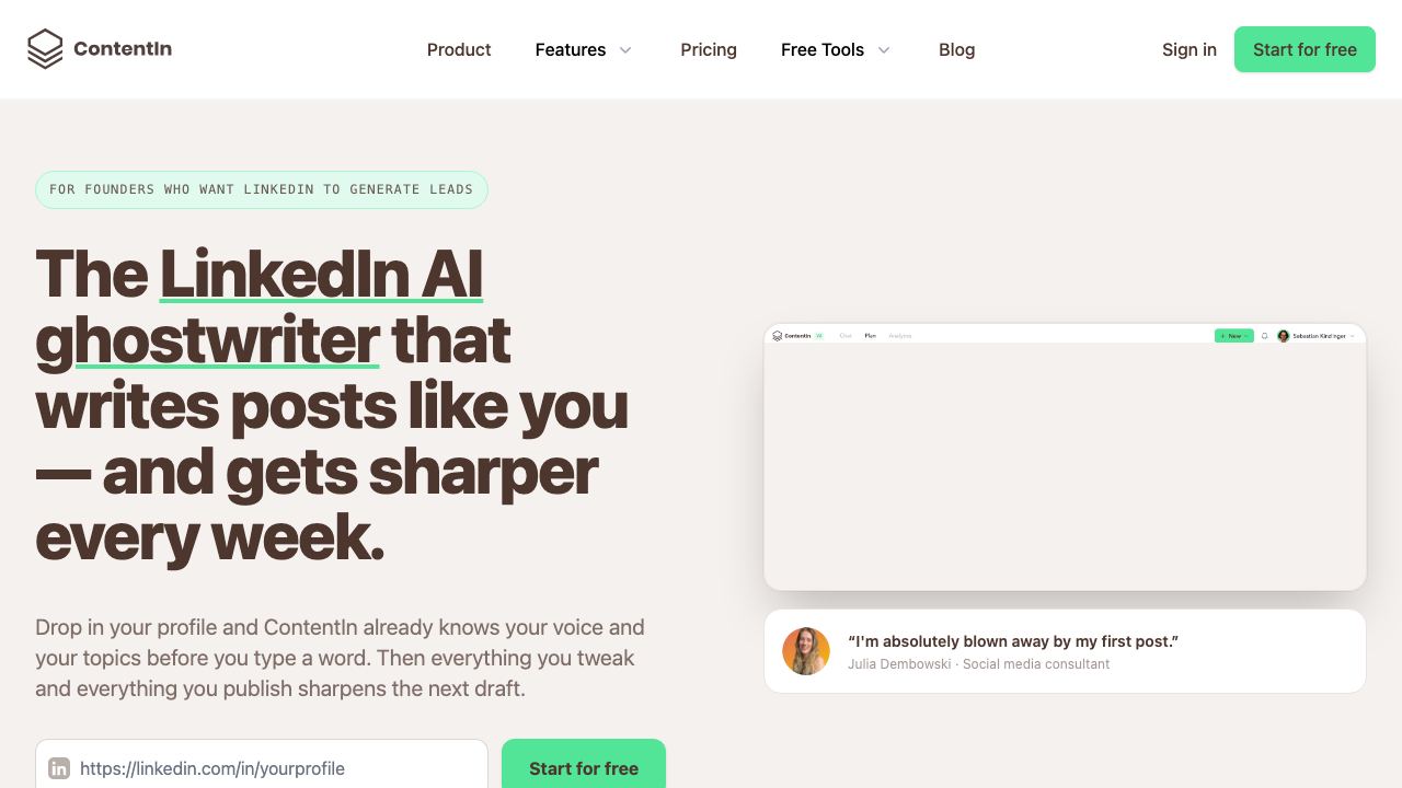 ContentIn website screenshot