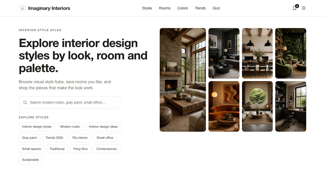 Imaginary Interiors 网站截图