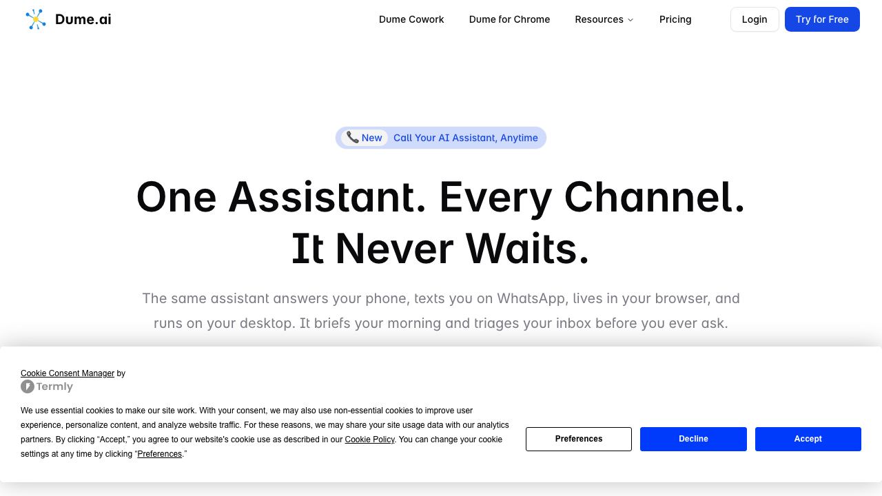 Dume.ai 网站截图