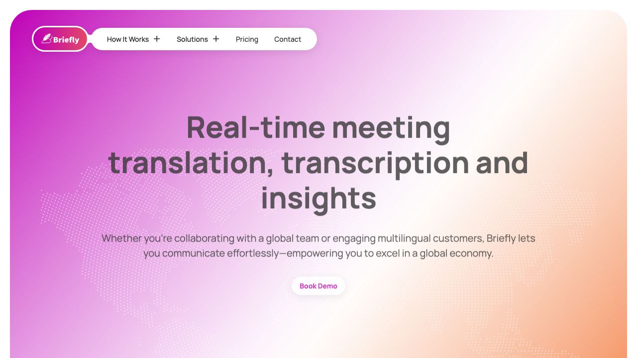 BrieflyAI 网站截图