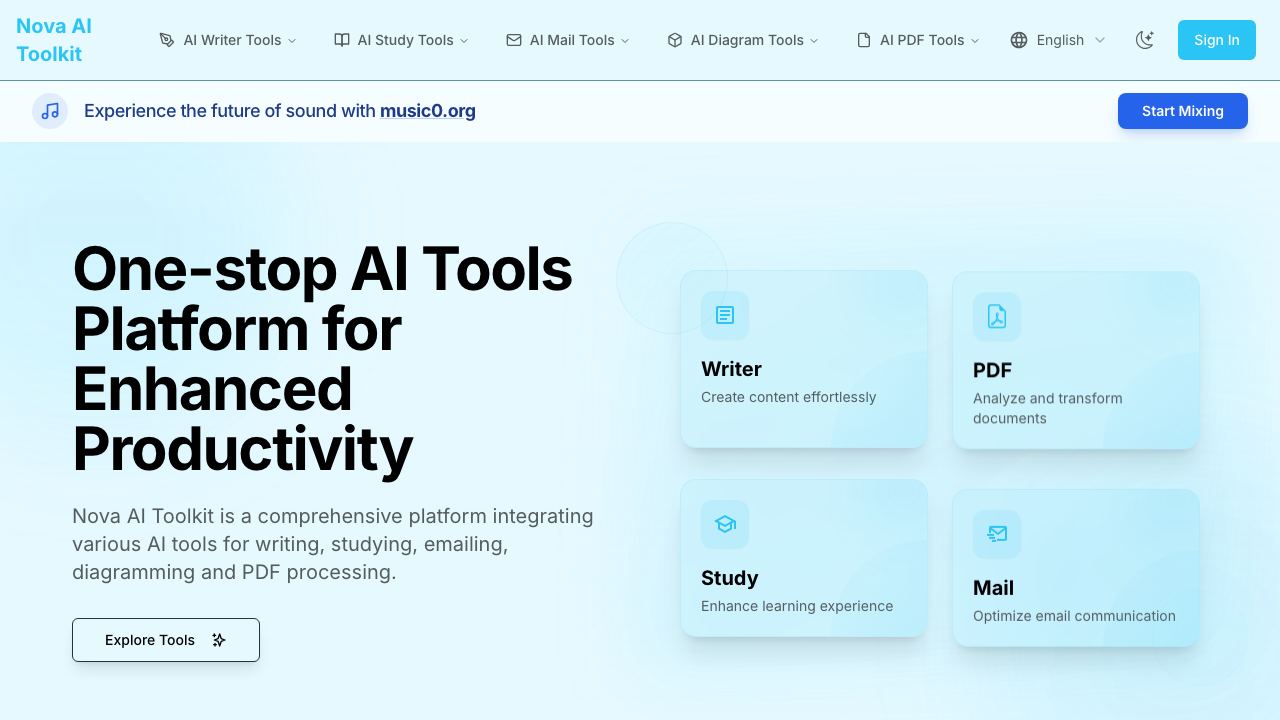 novatoolkit.ai 网站截图