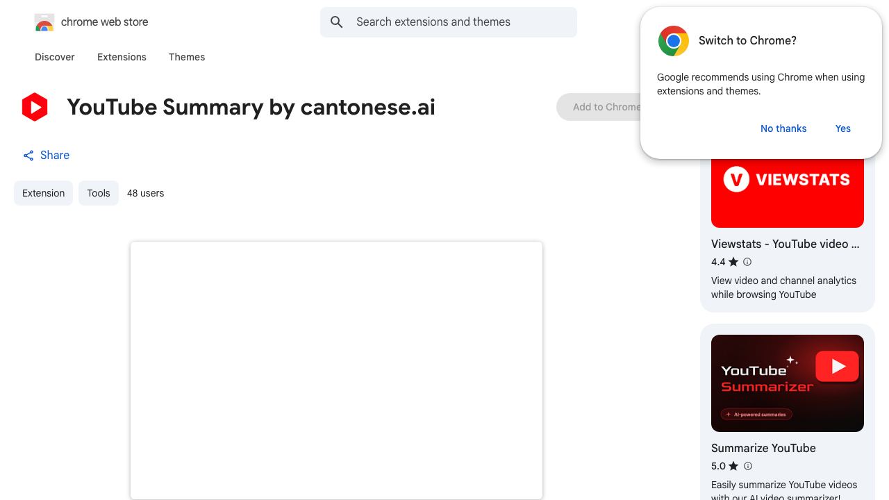 YouTube Summary by cantonese.ai 网站截图