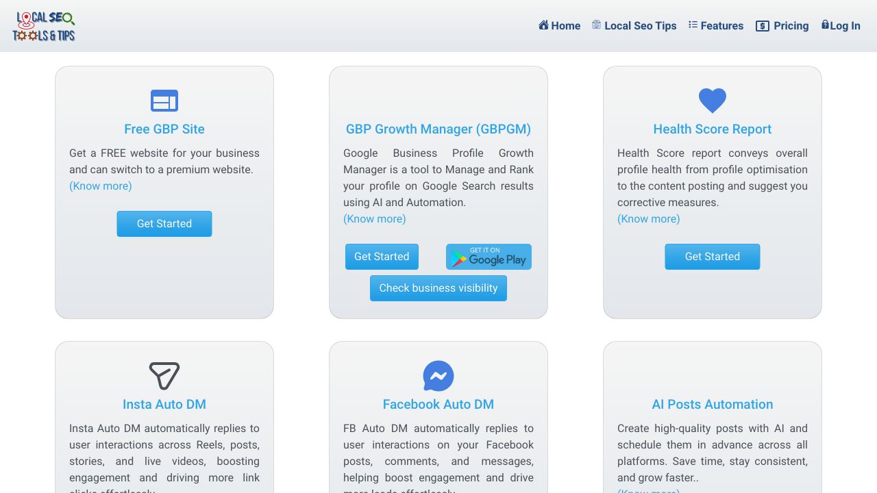 Business Profile Manager 网站截图