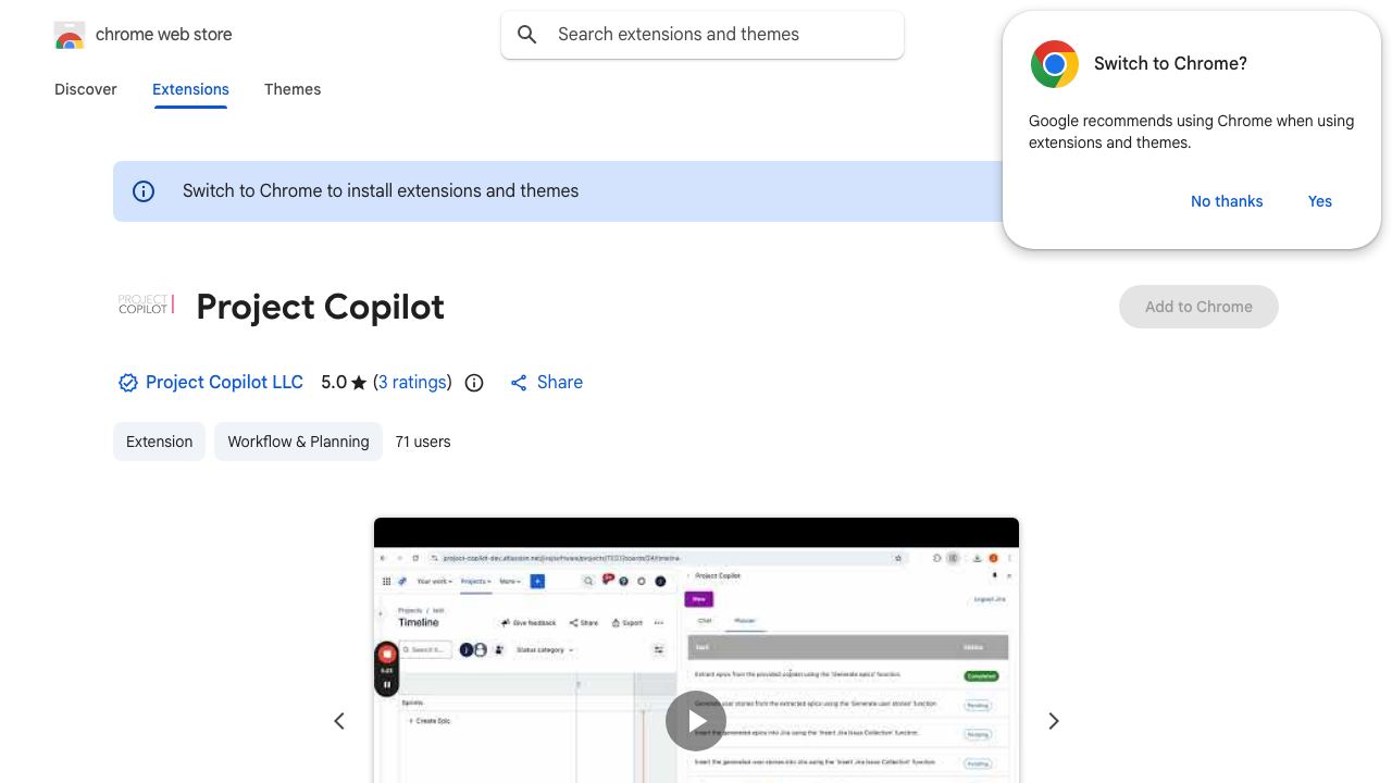 Project Copilot website screenshot