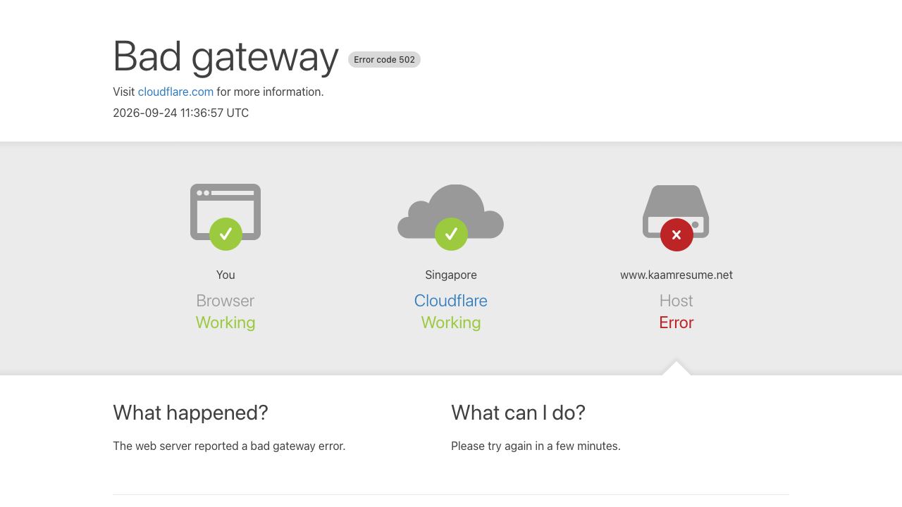 KAAMRESUME 网站截图