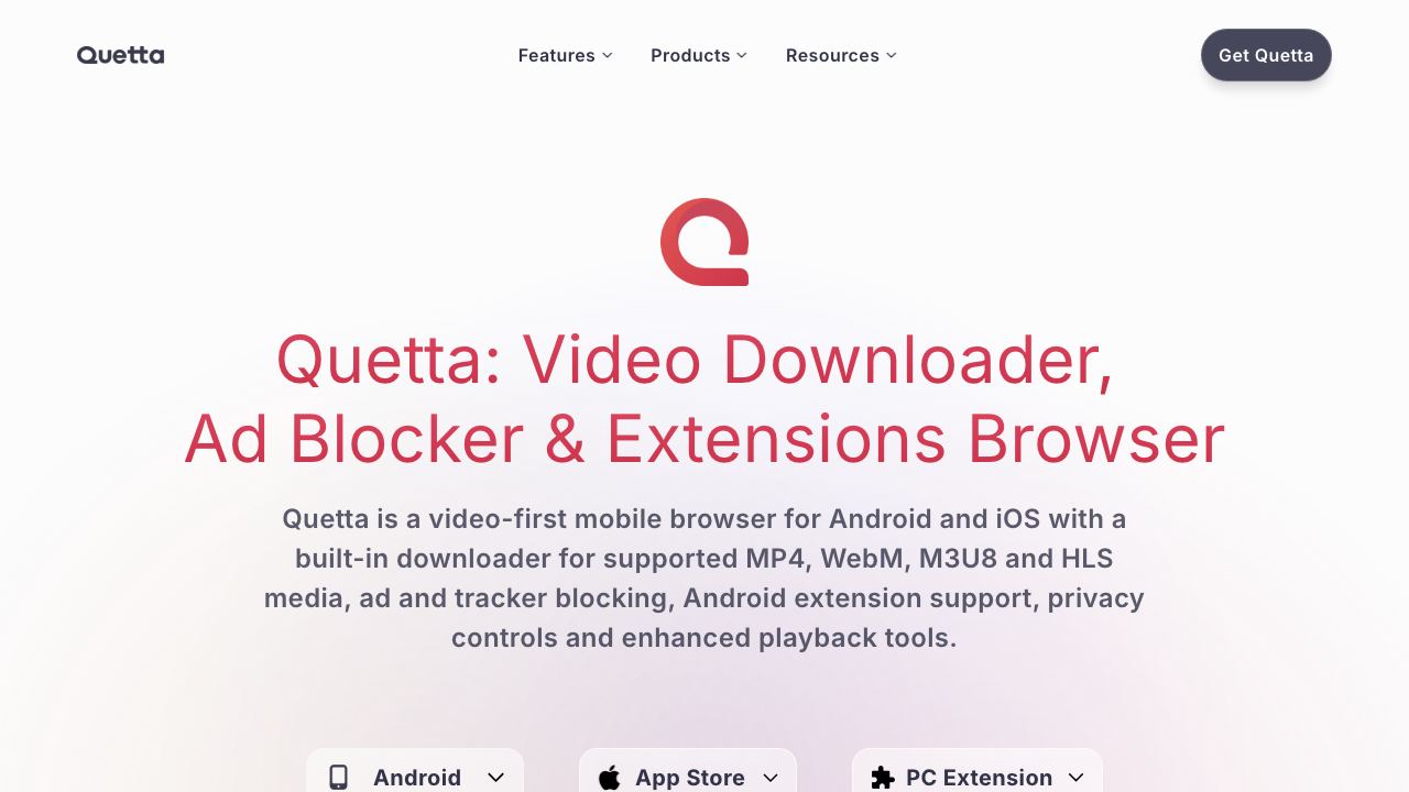 Quetta Browser 网站截图