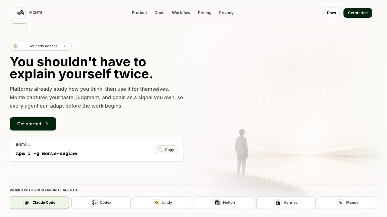 Monte website screenshot