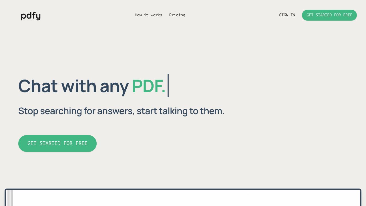 pdfy website screenshot