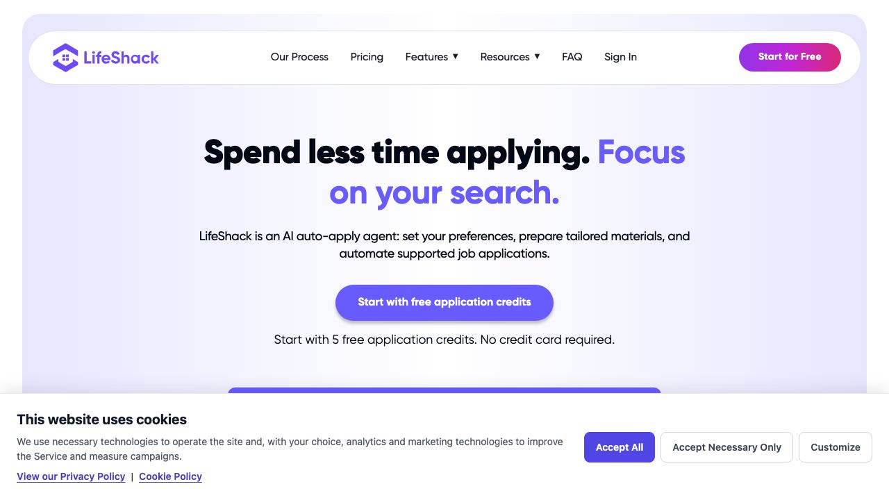 LifeShack website screenshot