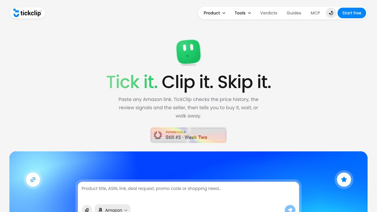 TickClip 网站截图