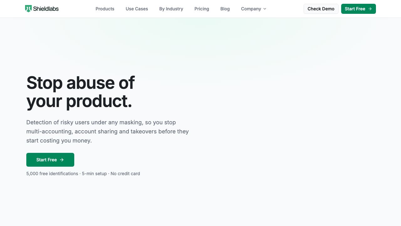 ShieldLabs website screenshot