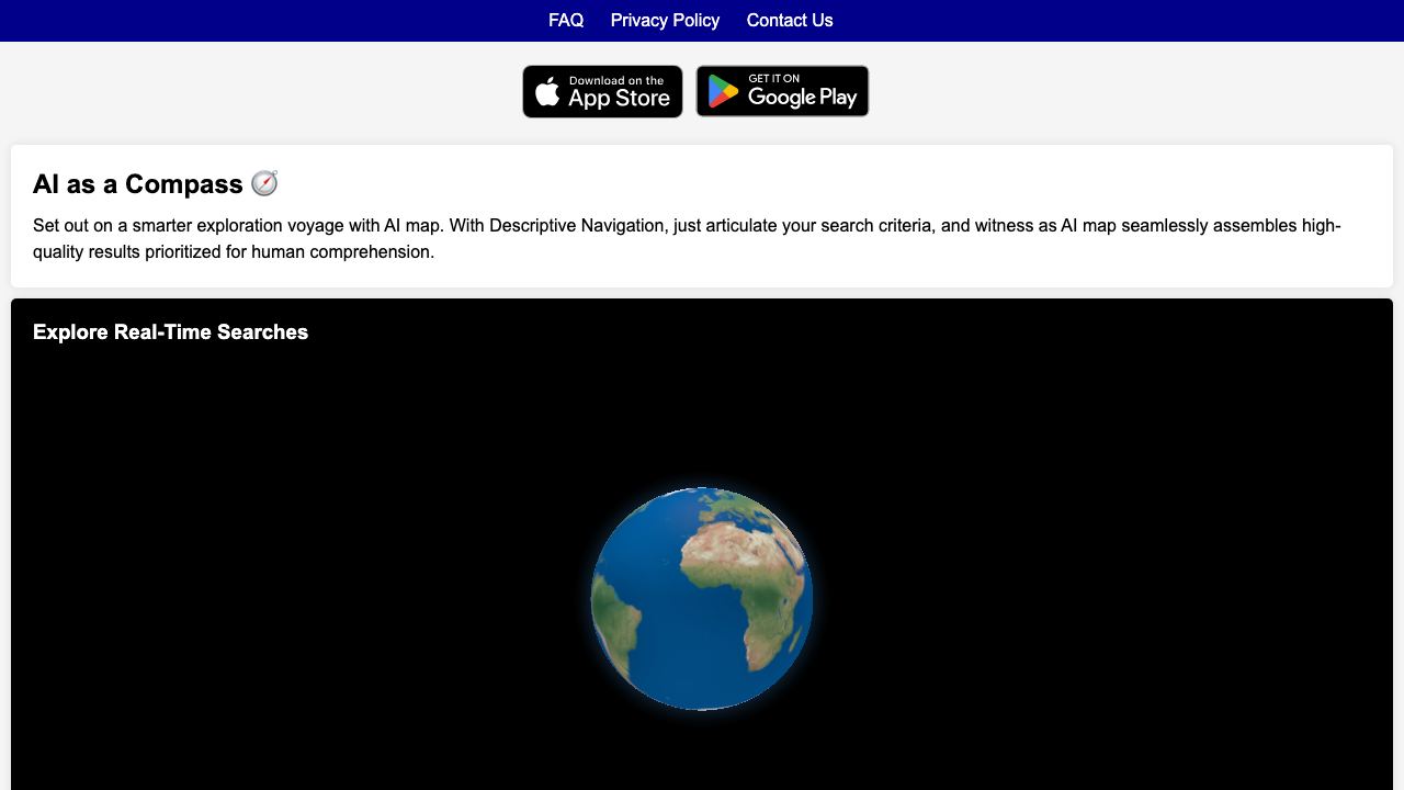 AI map website screenshot