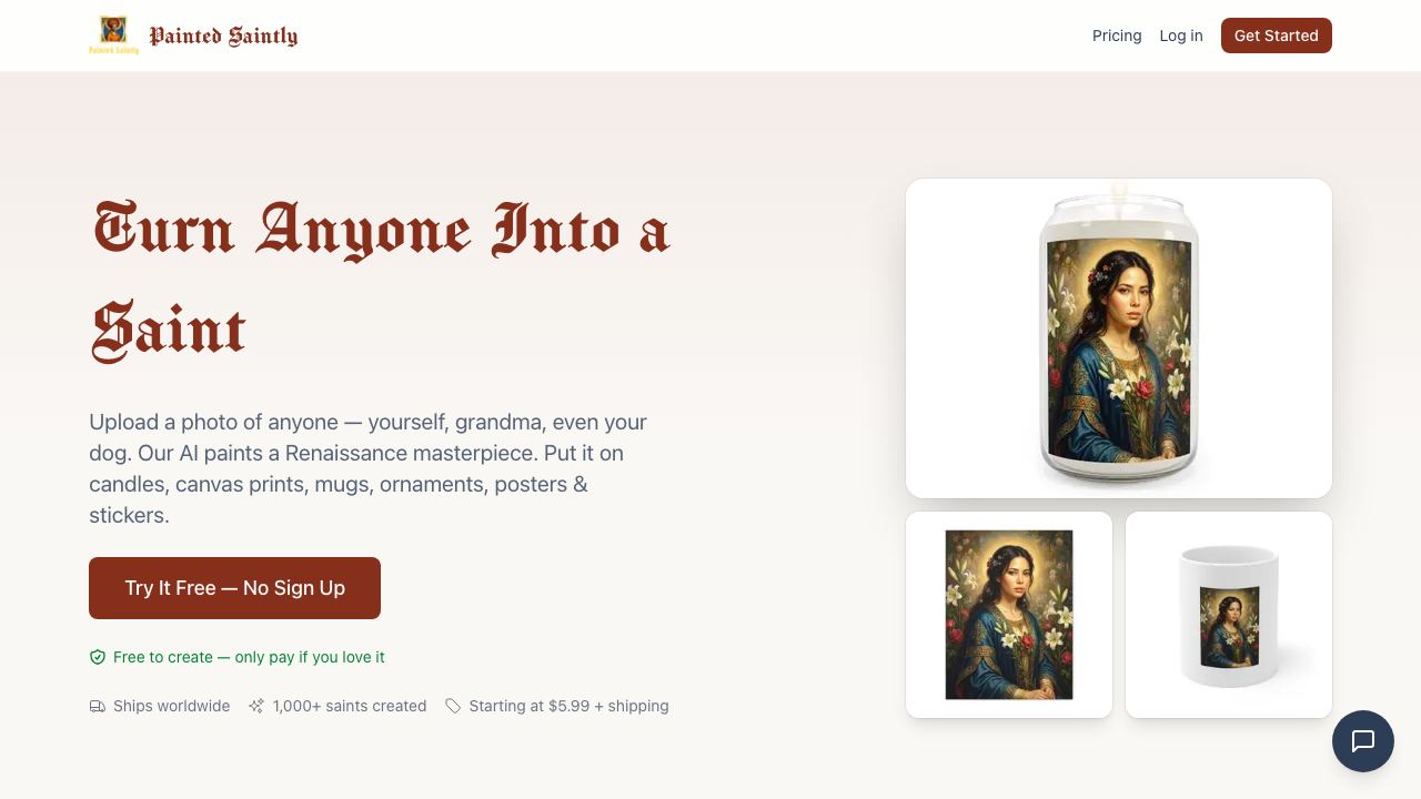 Painted Saintly 网站截图