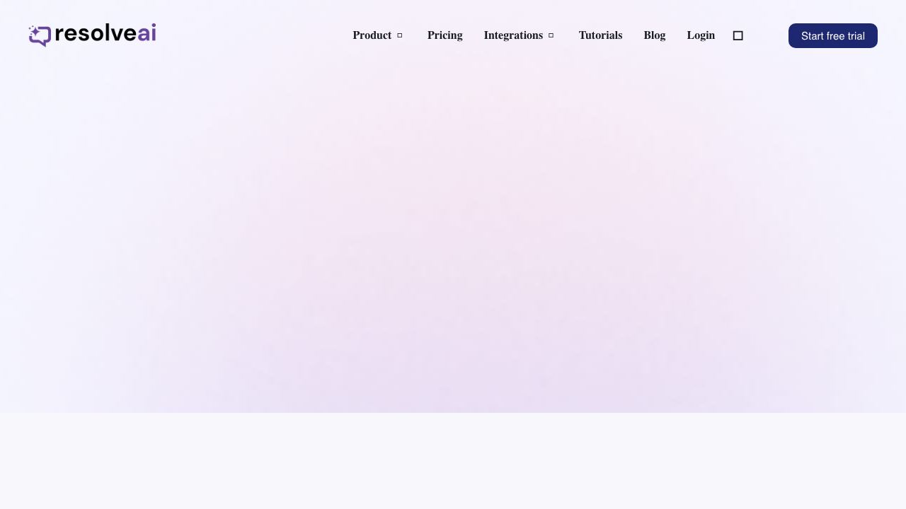 ResolveAI website screenshot