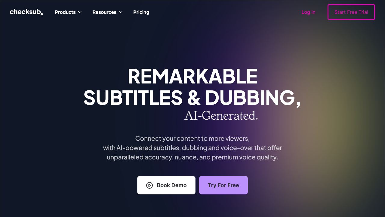 Checksub website screenshot