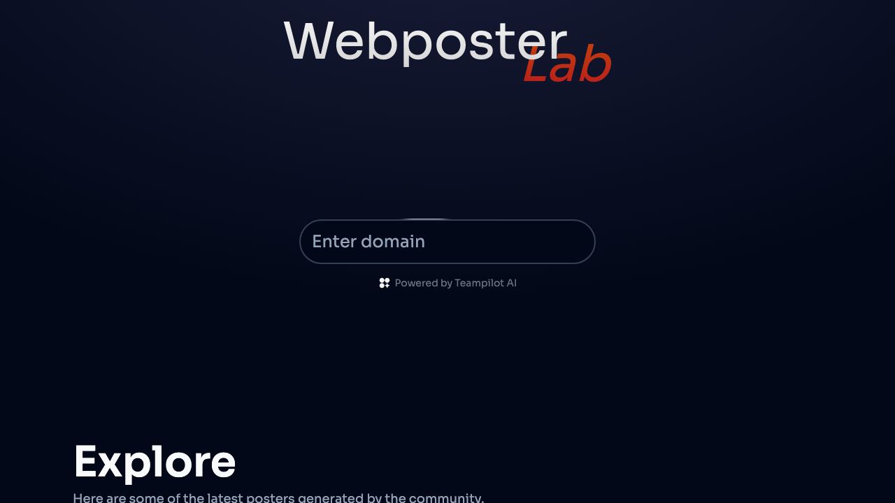 Webposter Lab 网站截图