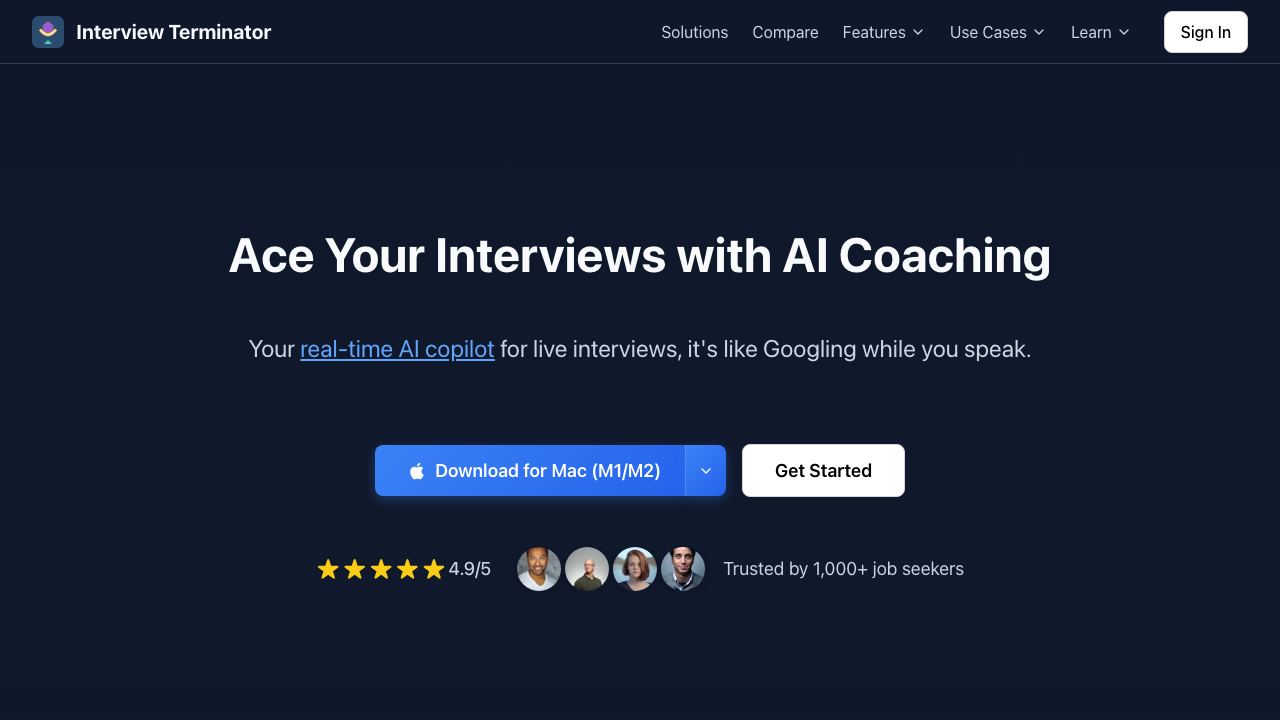 Interm AI - Interview Terminator 网站截图