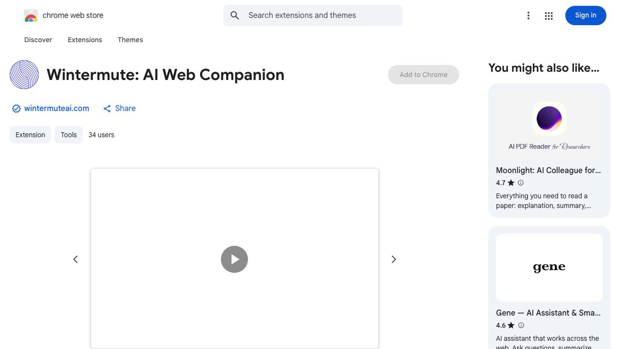Wintermute: AI Web Companion 网站截图