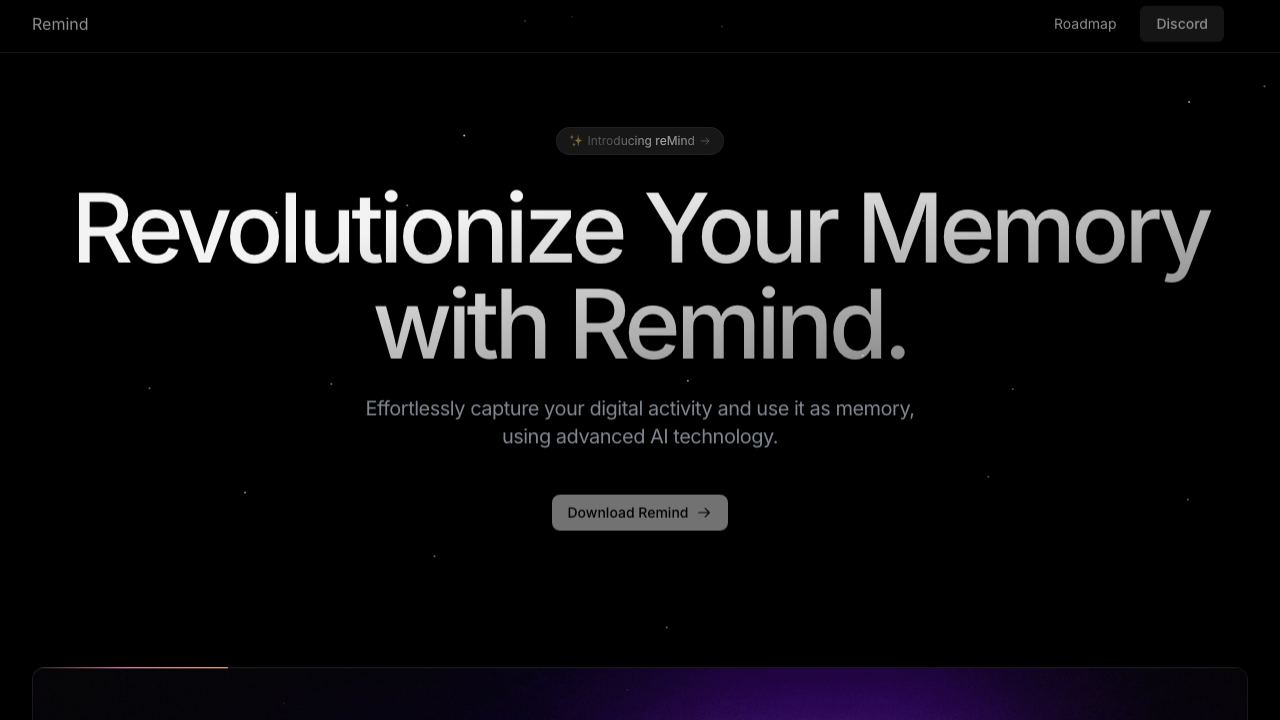 Remind AI website screenshot