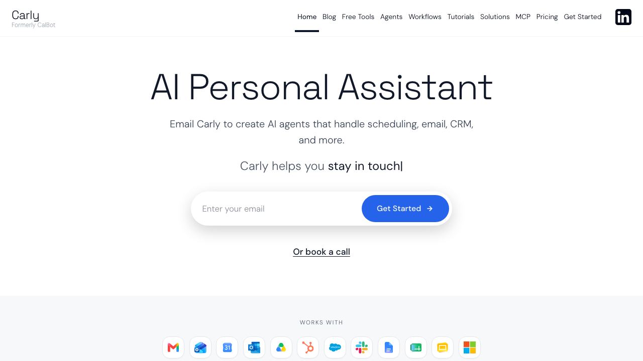 Carly AI 网站截图