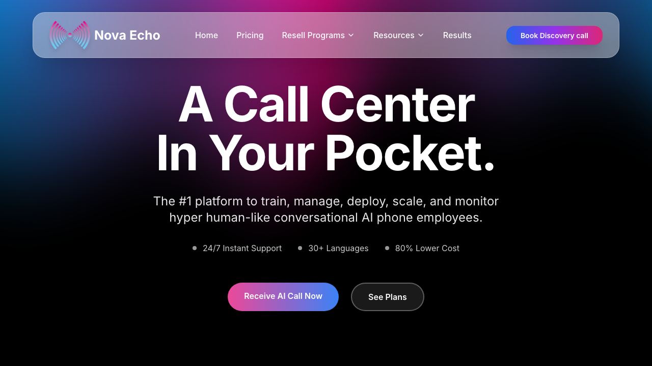 Nova Echo AI 网站截图