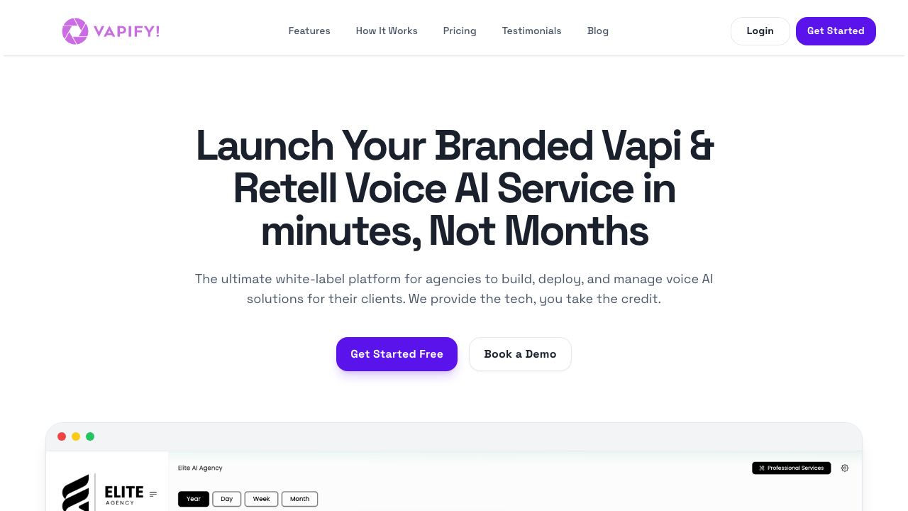 Vapify website screenshot