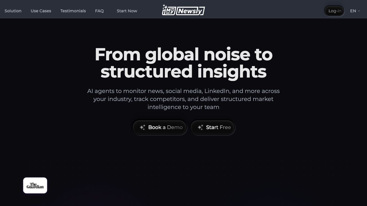 MyNewsly website screenshot