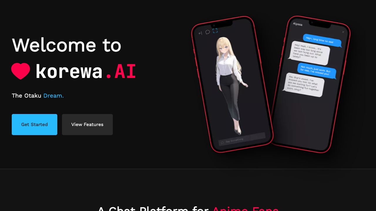 Korewa.ai website screenshot