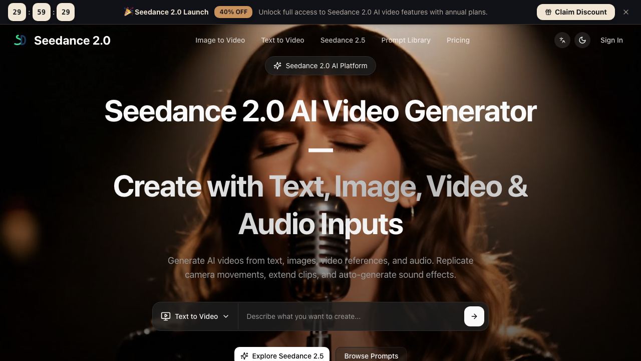 Seedance2-3 网站截图