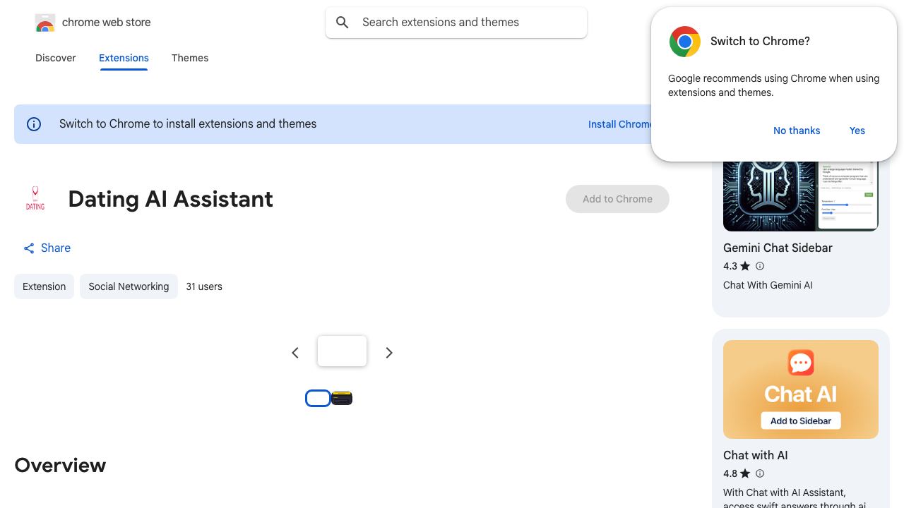 Dating AI Assistant 网站截图