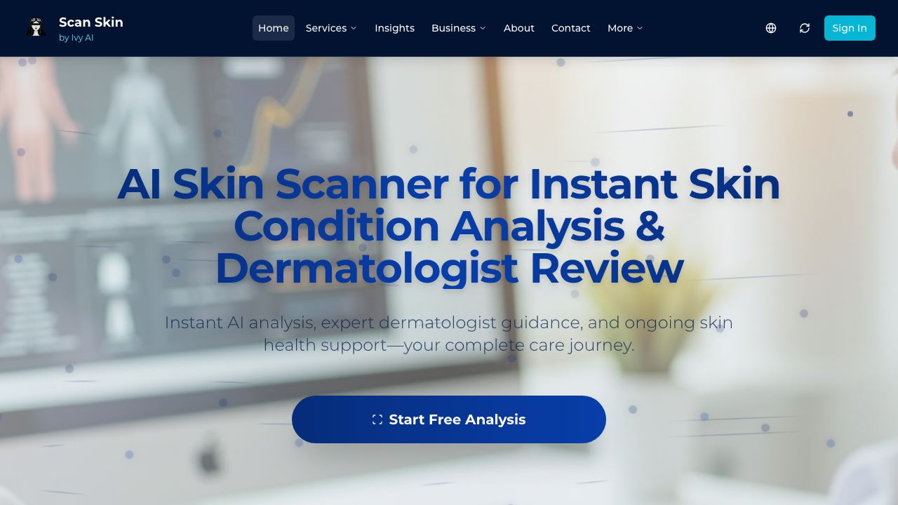 ScanSkinAI website screenshot