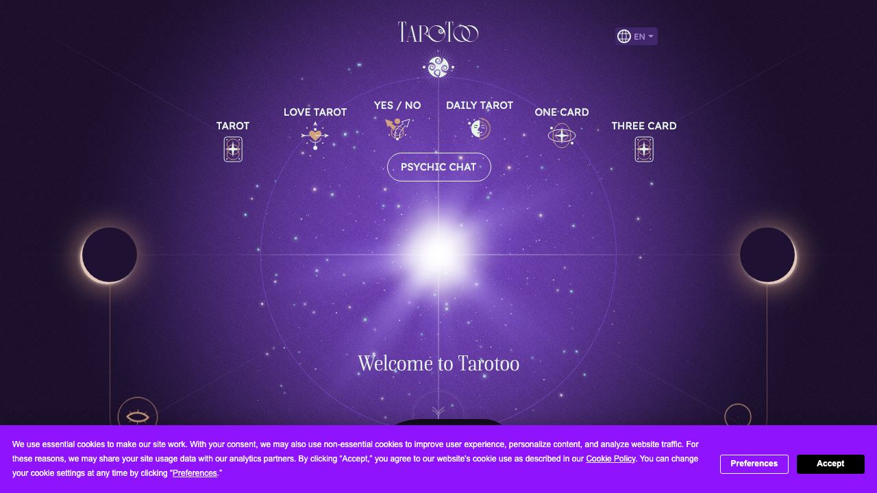 Tarotoo 网站截图
