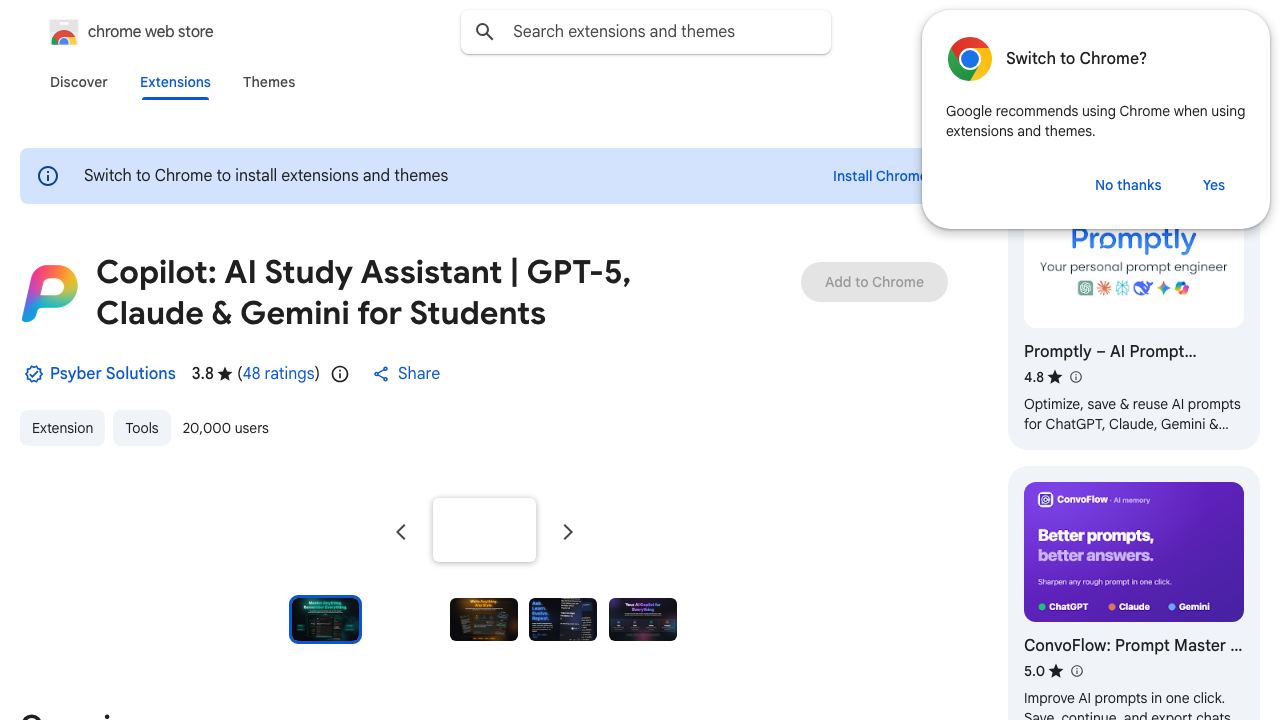 Copilot: Your AI Assistant Powered By ChatGPT 网站截图
