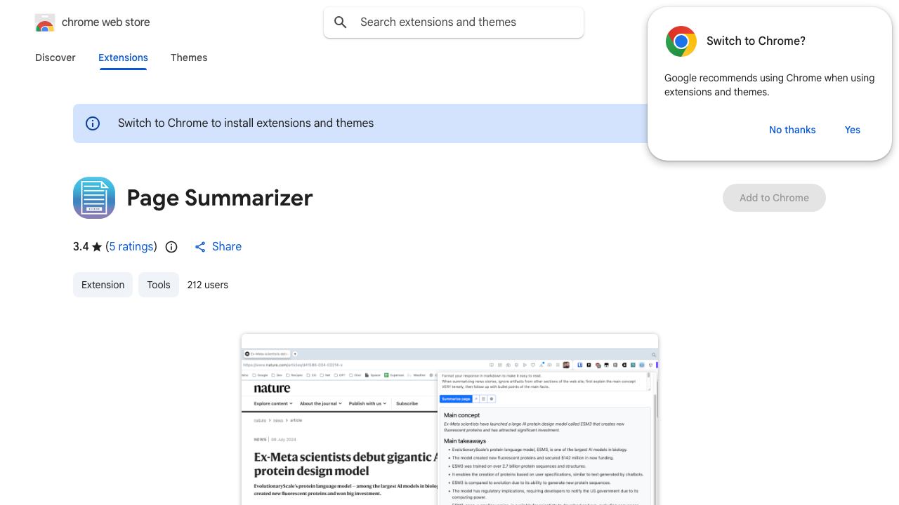 Page Summarizer 网站截图