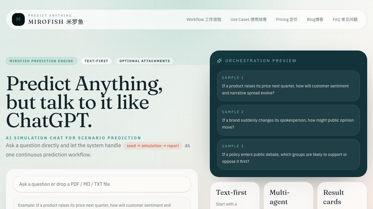 MiroFish homes website screenshot