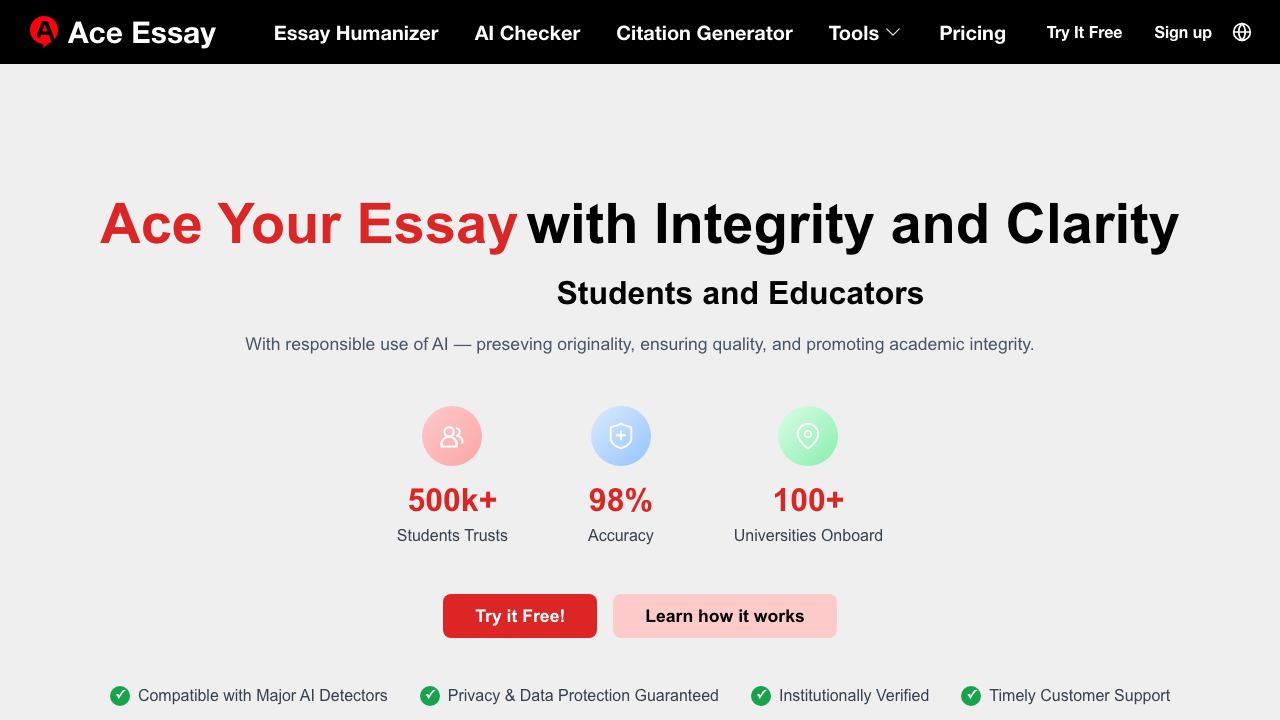 Aceessay.AI 网站截图