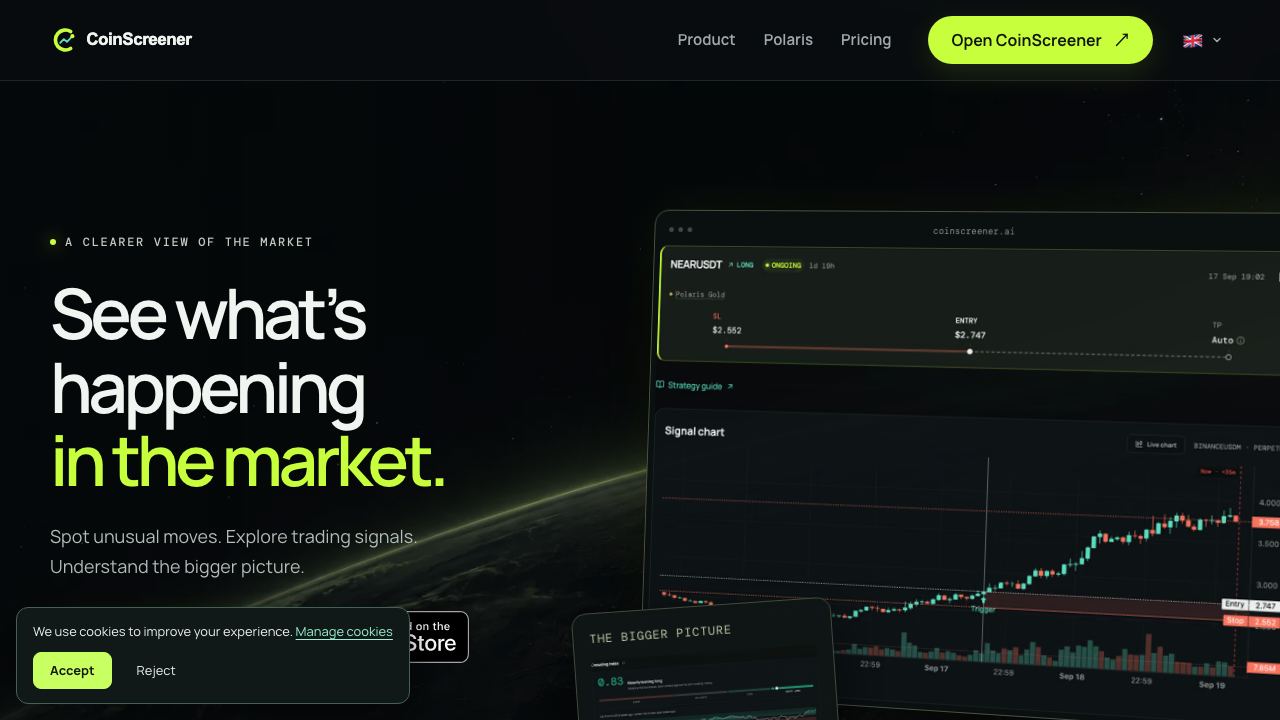 CoinScreener 网站截图