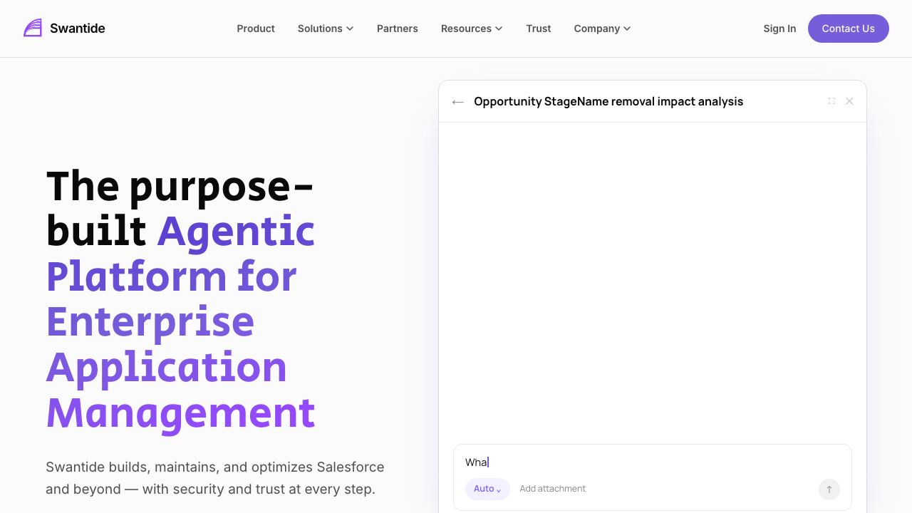 Swantide website screenshot