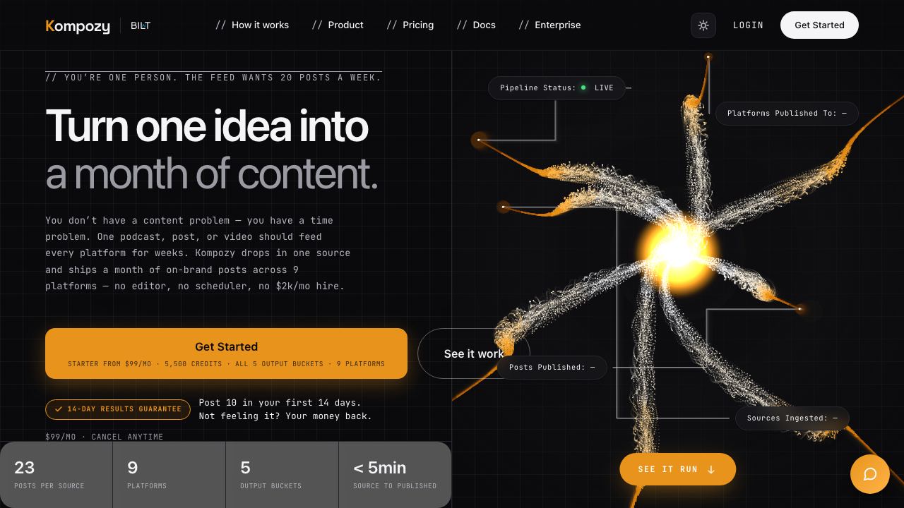 Kompozy website screenshot