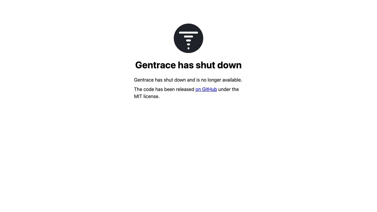 Gentrace 网站截图