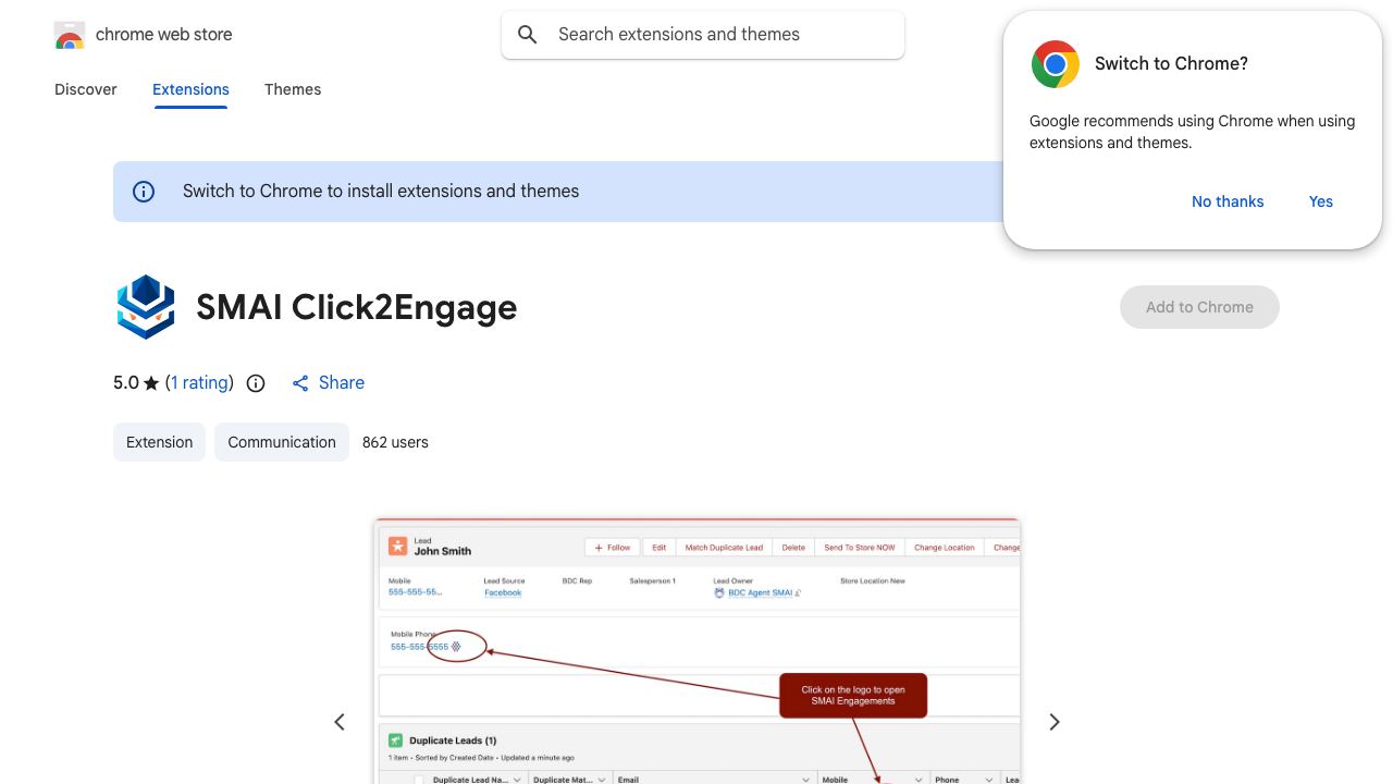 SMAI Click2Engage 网站截图