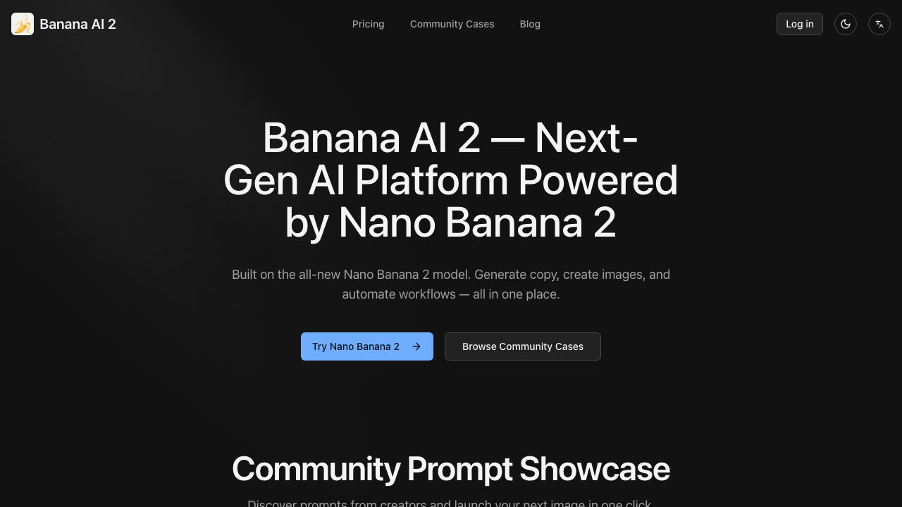 banana ai 2 网站截图