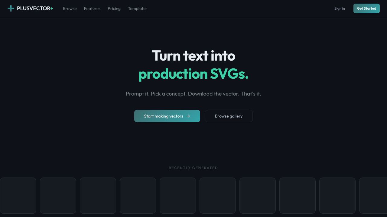 PlusVector 网站截图