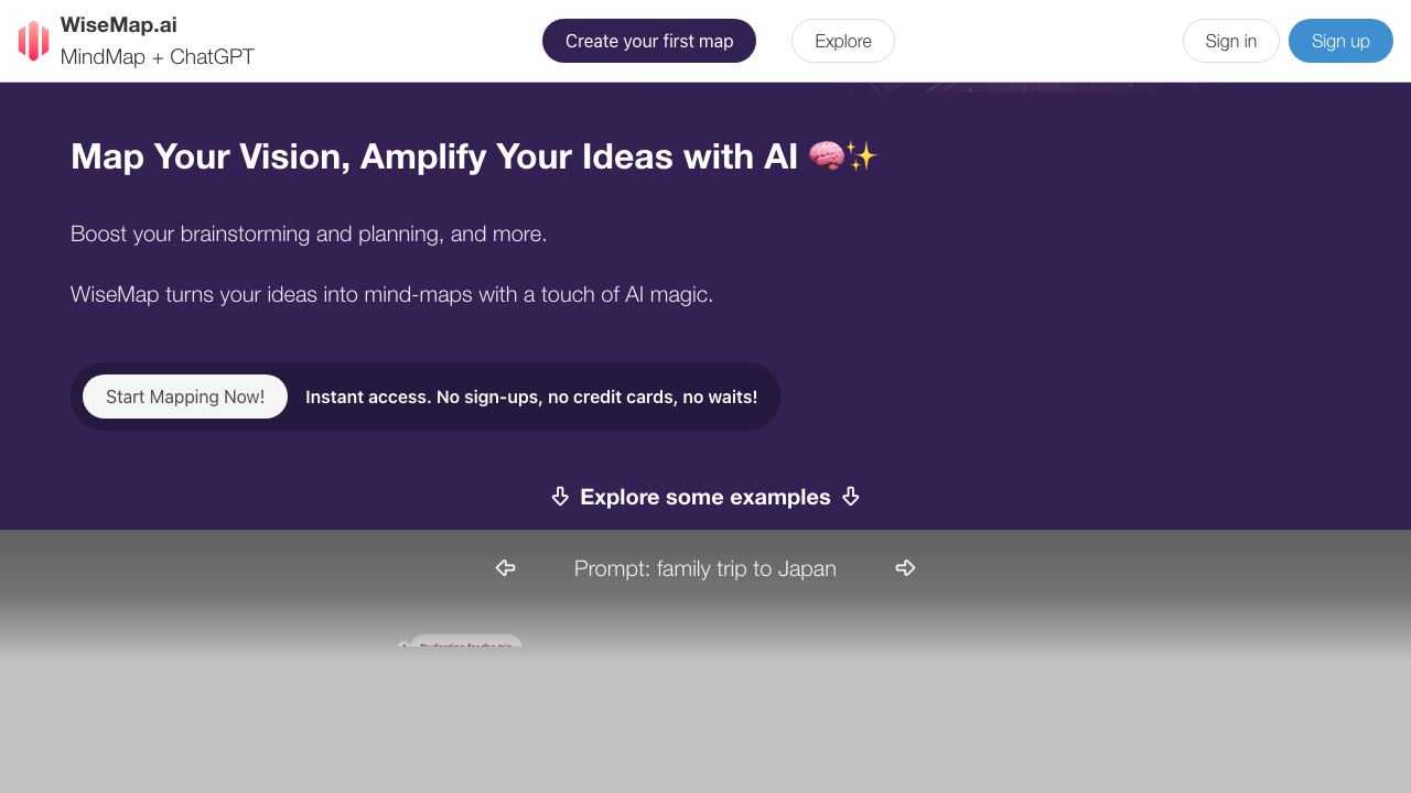 WiseMap.ai 网站截图