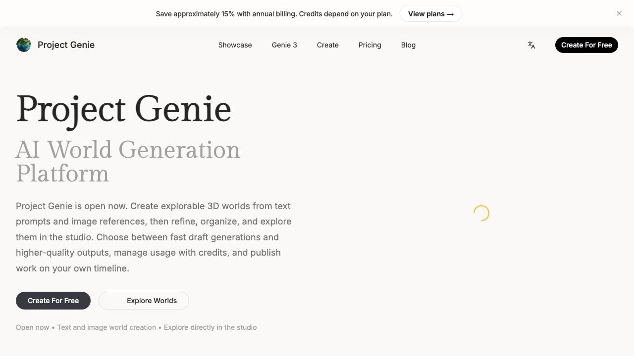 Project Genie - 1 网站截图